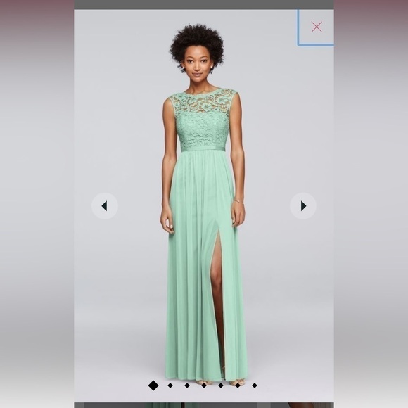 MINT Lace Bridesmaids Dress - Picture 3 of 11